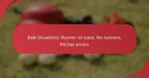 Balk Situations: Runner on base, No runners, Pitcher errors