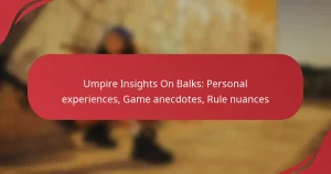 Umpire Insights On Balks: Personal experiences, Game anecdotes, Rule nuances