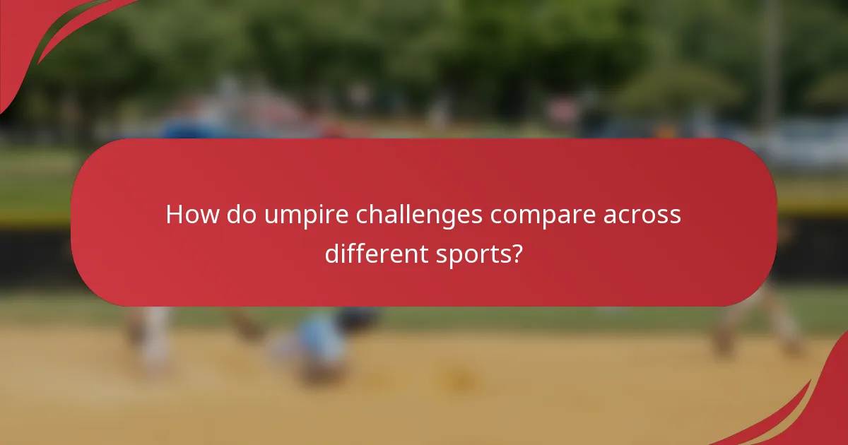 How do umpire challenges compare across different sports?